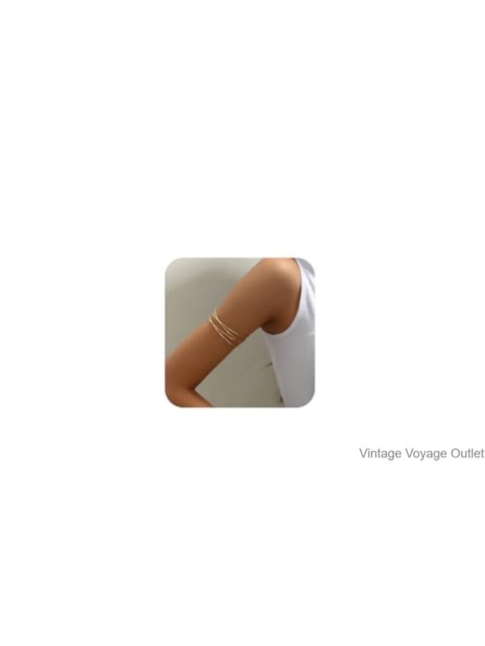 14K Gold Plated Adjustable Arm Cuff Bracelet for Women